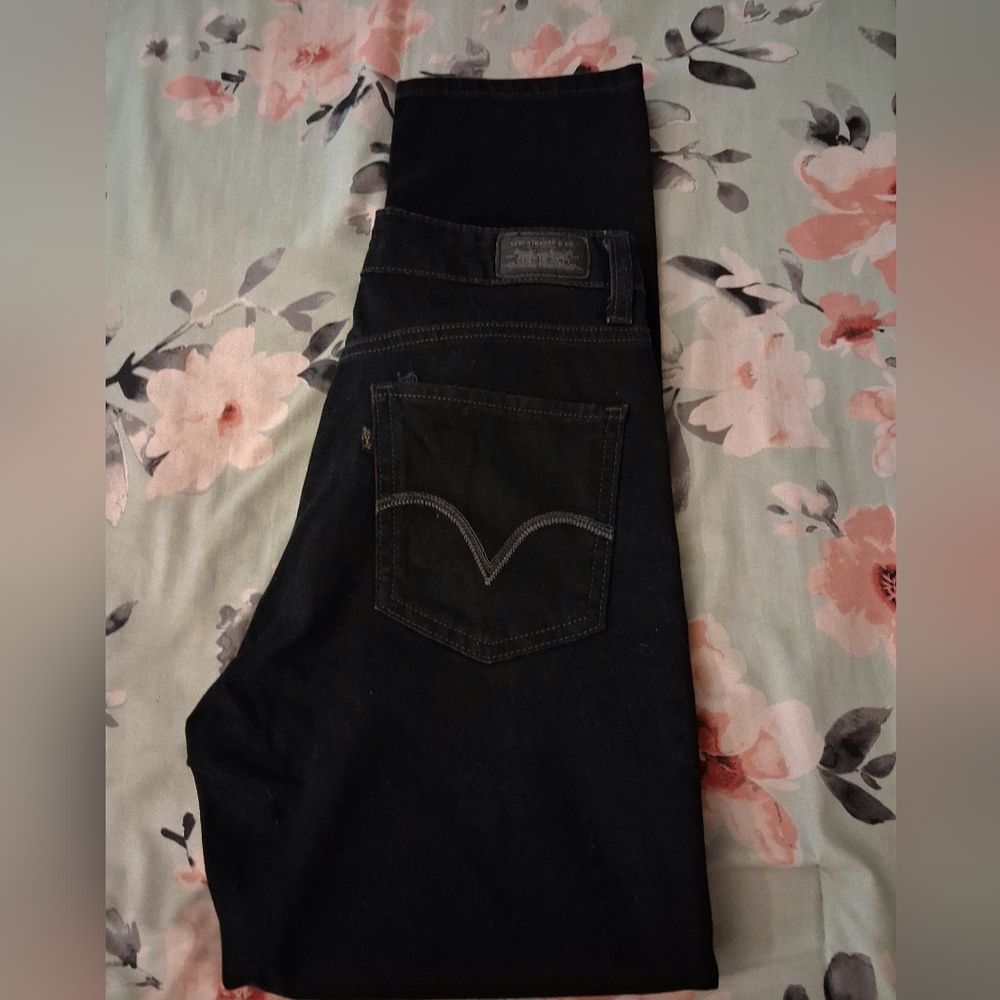 Levi's The Original Jean Mid Rise Skinny Size 8 SHORT Black